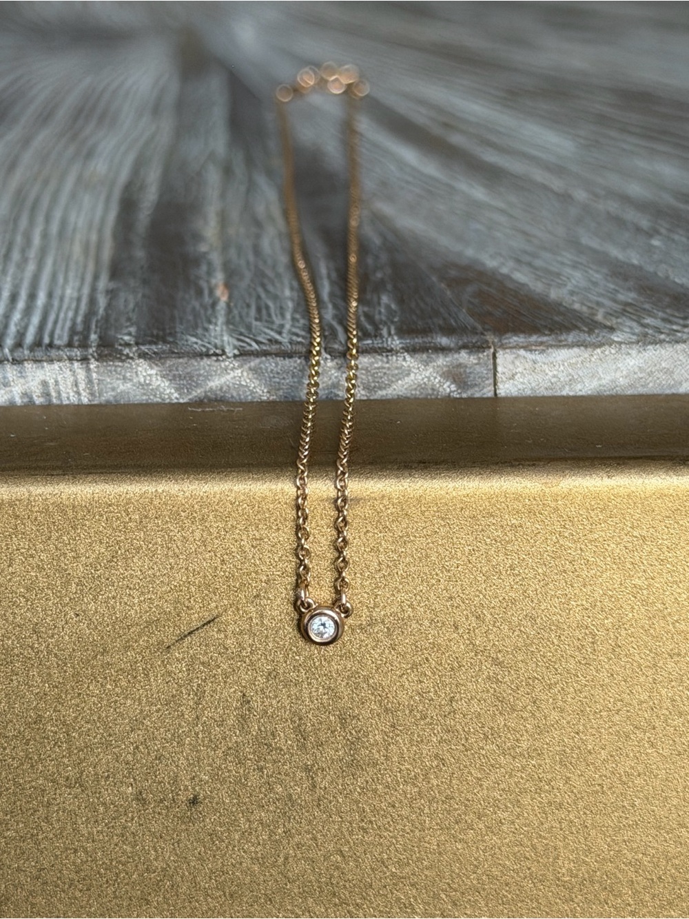 Tiffany & Co. 18k Rose Gold Diamonds by the Yard Necklace 16” - Picture 5 of 7